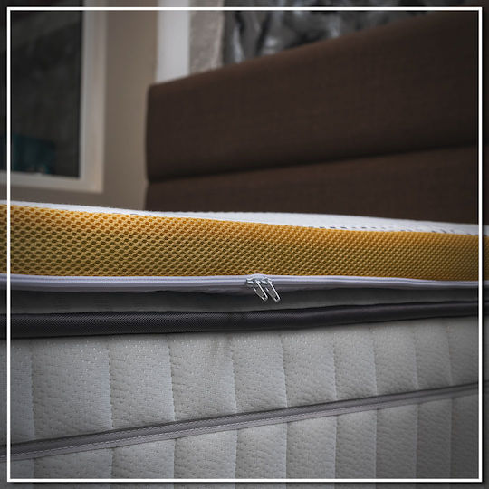 Como Felt & Wadding Producers Chamomile Double Mattress Topper Removable Cover 150x200x4cm