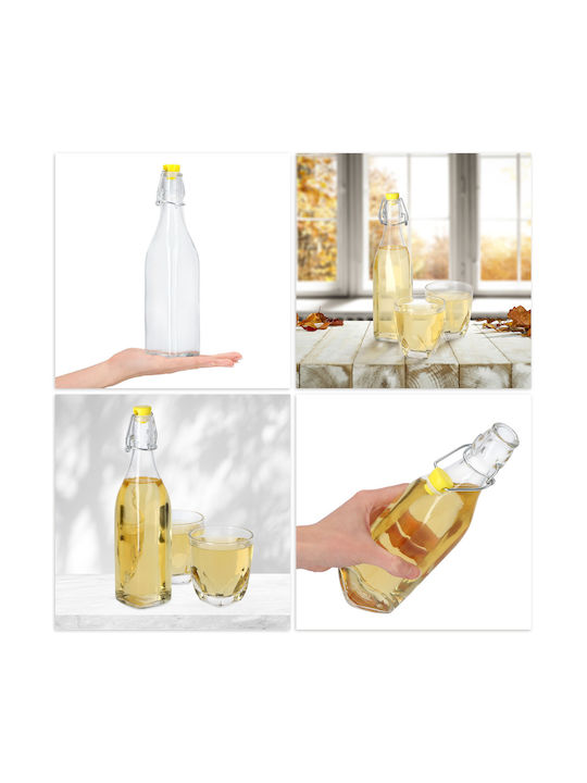 Kadax Flasche Wasser Glas mit Clip Transparent 500ml 3 Stück