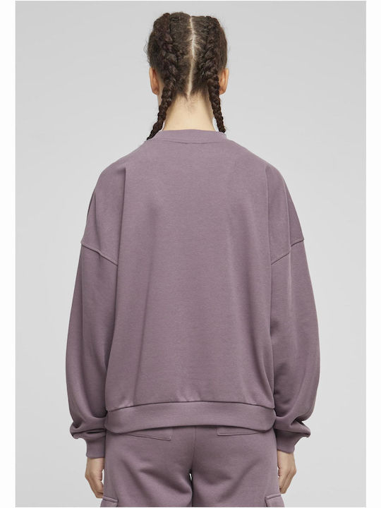 Ladies Long Women's Sweatshirt Faded Purple