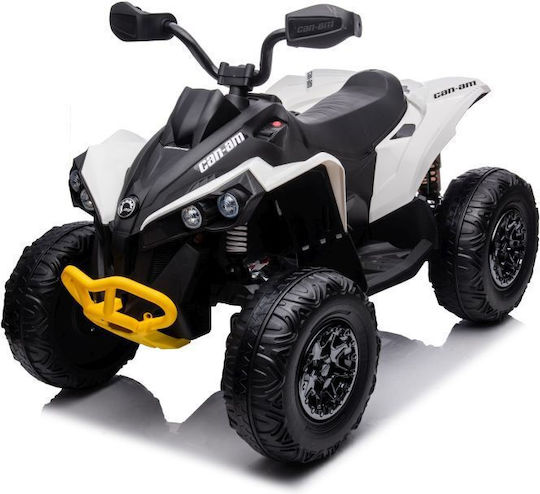 Tricicletă pentru copii Quad CAN-AM Electrică 12 volți Alb