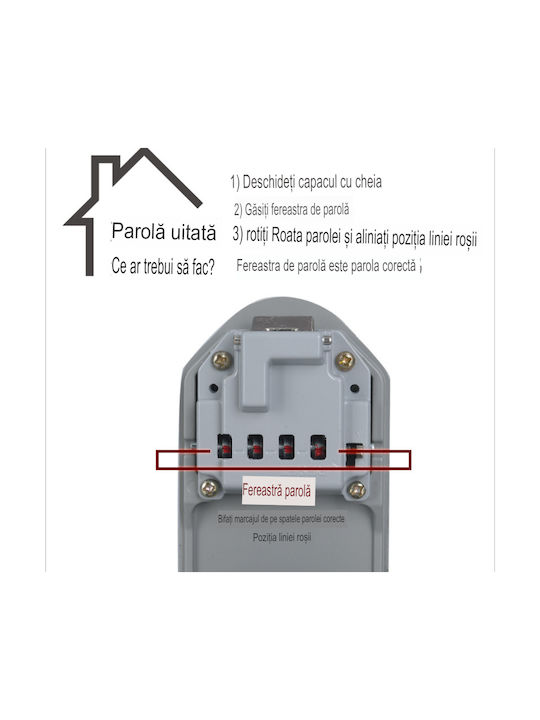 Astro Suport de chei cu combinație cu încuietoare 15x13.5x5.5cm