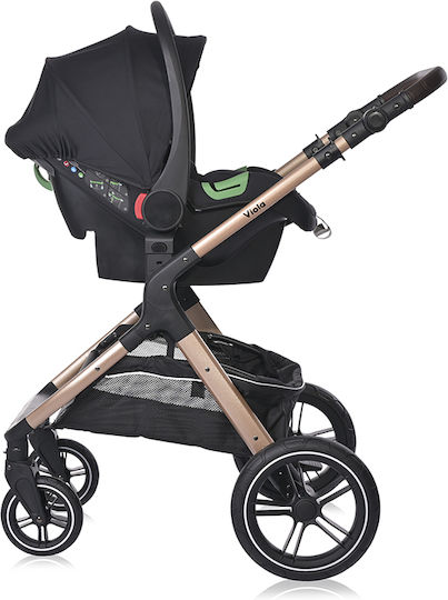 Lorelli Viola 3 in 1 Бебешка количка 3 в 1 Черни диаманти 11.6кг