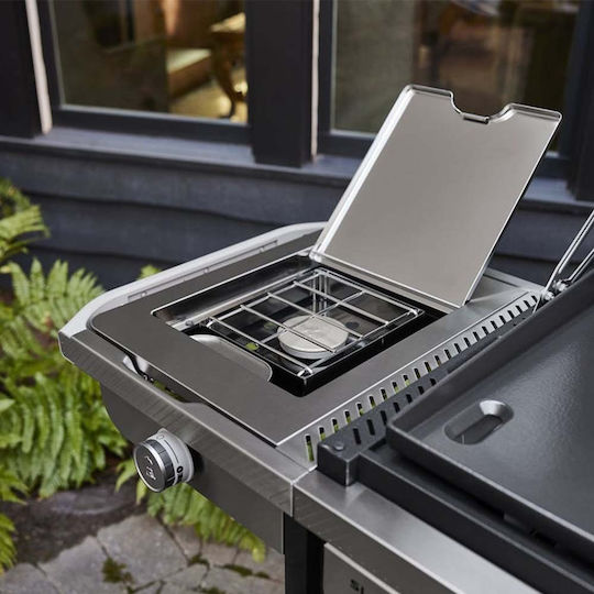 Weber Slate GPSB Premium Griddle Grătar pe gaz cu 3 buc 10.6kW și Arzător Lateral