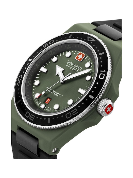 Swiss Alpine Military by Grovana Men's Watch 45mm Battery with Black Rubber Strap