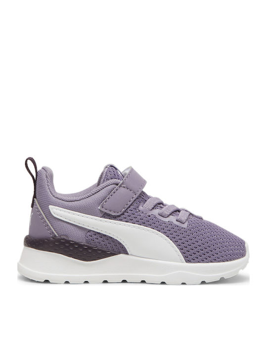 Anzarun Lite AC Kids Sports Shoes Running with Hoop & Loop Closure Purple