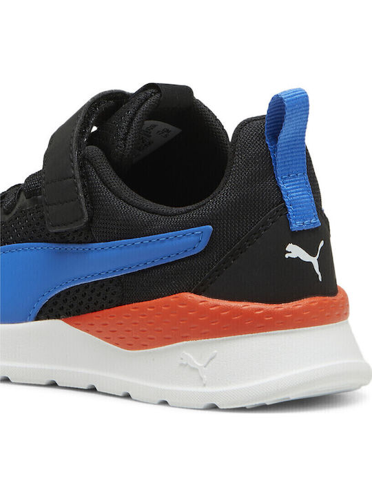 Anzarun Lite AC Kids Sports Shoes Running with Hoop & Loop Closure Black