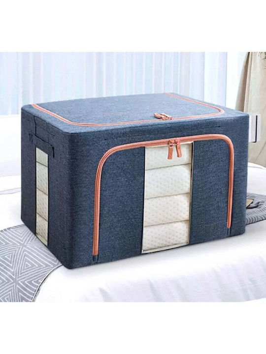 Tesatura Cutie de Depozitare cu Capac Albastru 40x30x20cm 1buc