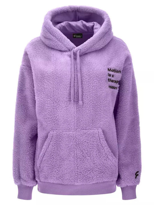 Freddy Women's Hooded Fleece Sweatshirt Purple