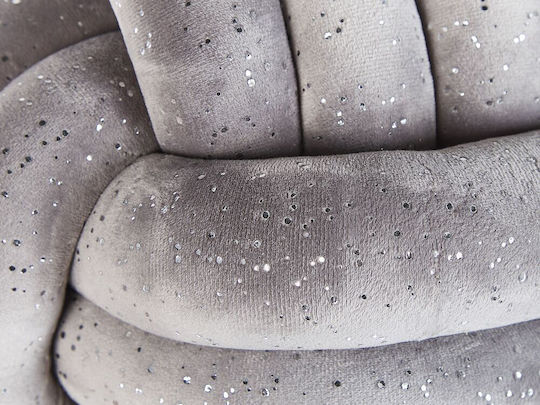 Decorative Velvet Pillow Gray Malni 30 X 30 Cm