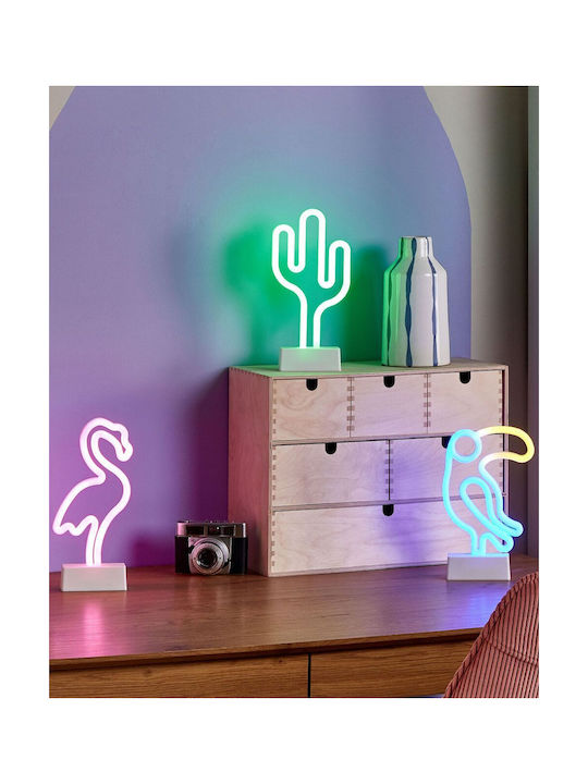 Beliani Neon Διακοσμητικό Φωτιστικό LED Φλαμίνγκο