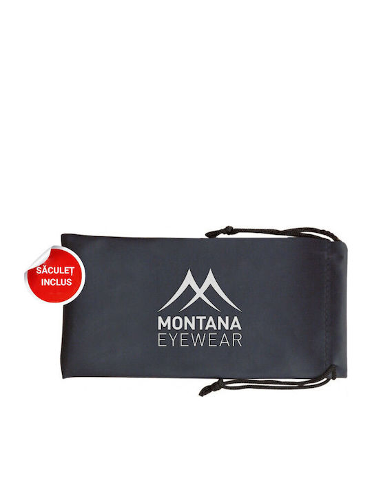 Montana Eyewear Bărbătești Ochelari de soare cu Negru Cadru și Albastru Polarized Oglindă Lentilă