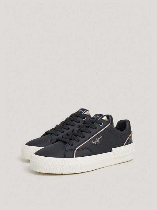 Pepe Jeans Classic Γυναικεία Sneakers Μαύρα