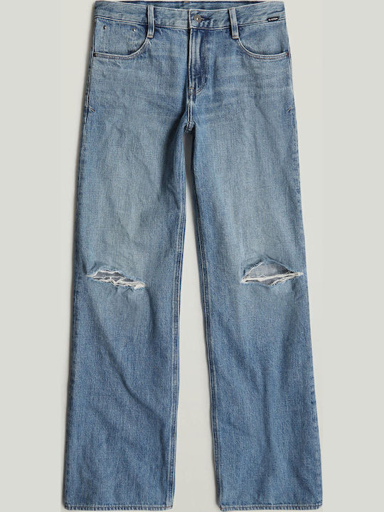 Judee Ultra Low Rise Women's Jean Pants in Loose Fit Medium Aged Denim