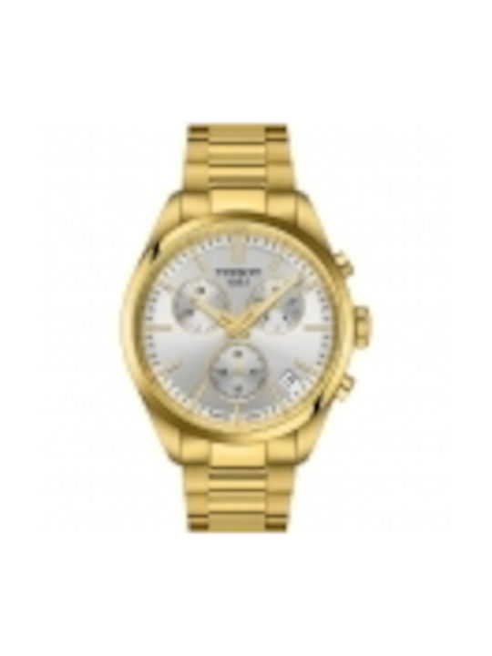 Tissot Pr100 Watch Battery with Gold Metal Bracelet