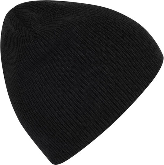 Essentials Beanie Unisex Beanie Knitted in Black color