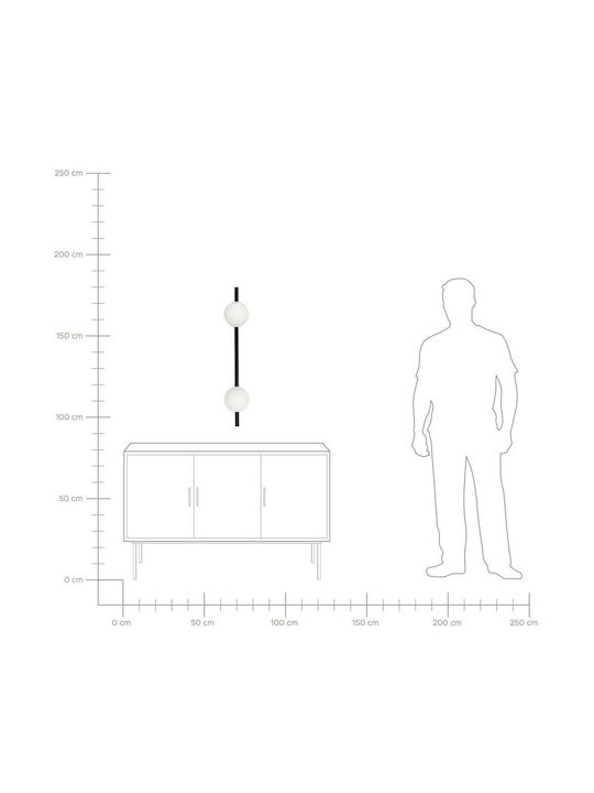 Beliani Modern Lamp Wall Black