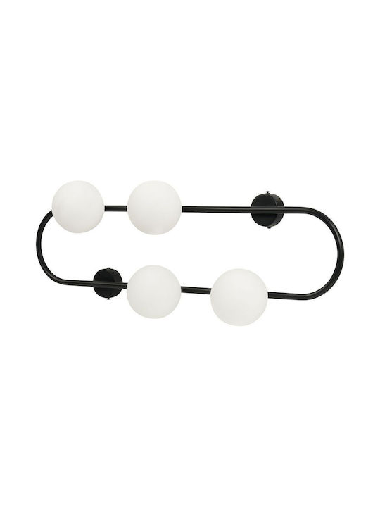 Beliani Modern Wandleuchte Schwarz