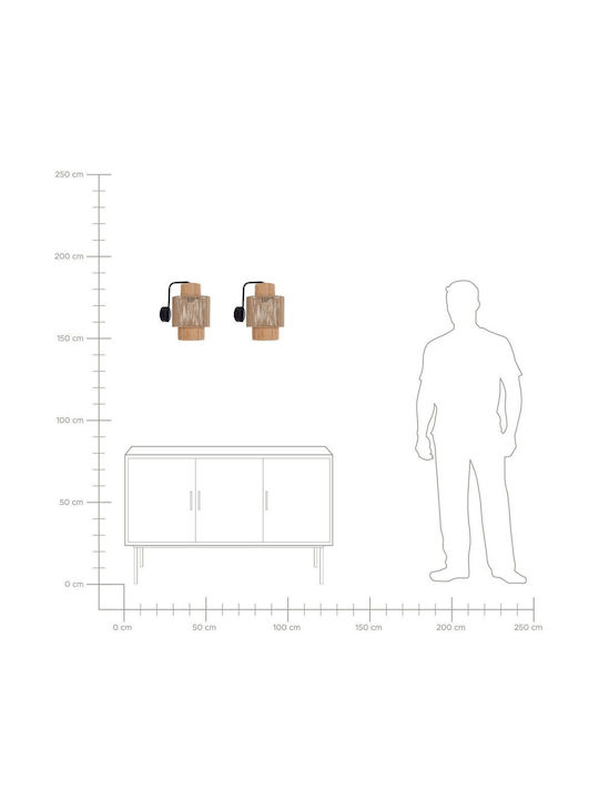 Beliani Wandleuchte Beige