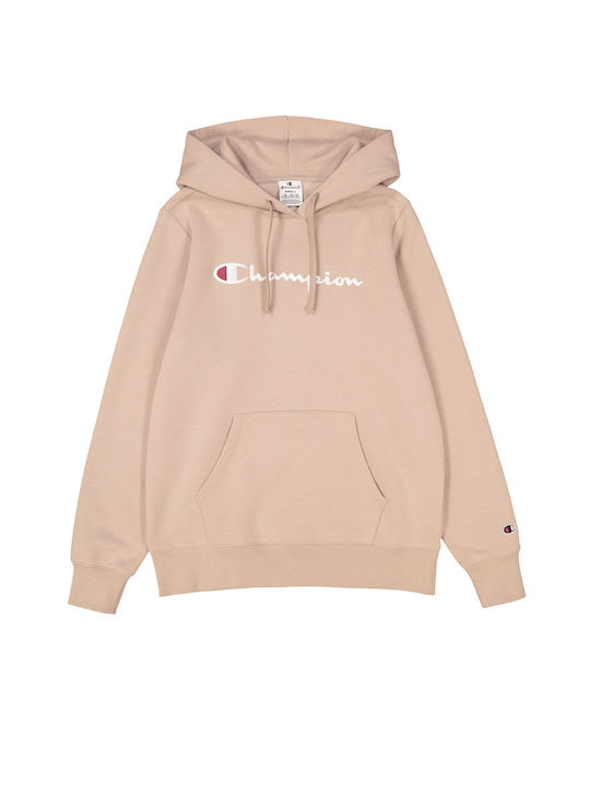 Champion Sweatshirt Women's Hooded Sweatshirt Beige