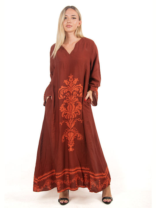 Ellen Damen Kaftan Strand Orange