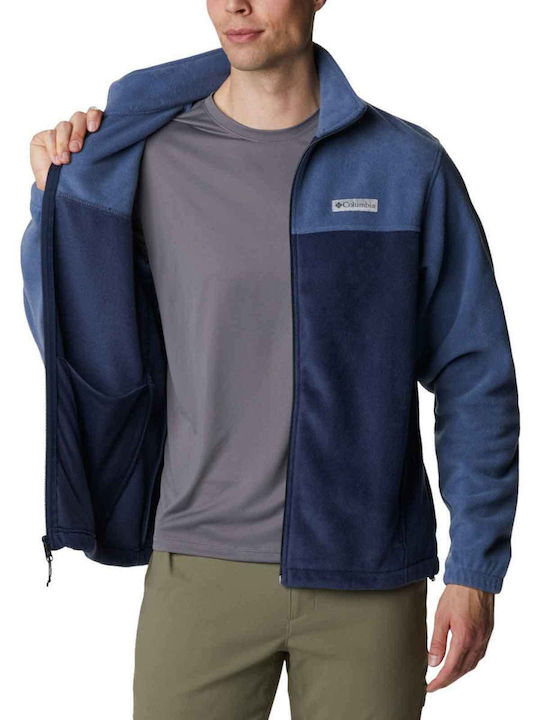 Steens Mountain Full Men's Fleece Cardigan Dark Mountain, Blue