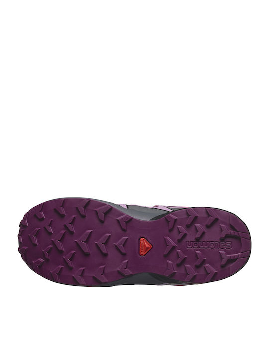 Kids Hiking Shoes Speedcross Cswp J Waterproof Purple