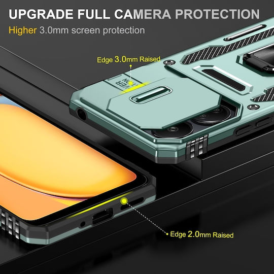 Xiaomi Poco X6/redmi Note 13 Pro 5g Armor Pc + Tpu Κάμερα Ασπίδα Θήκη Τηλεφώνου Αλπικό Πράσινο