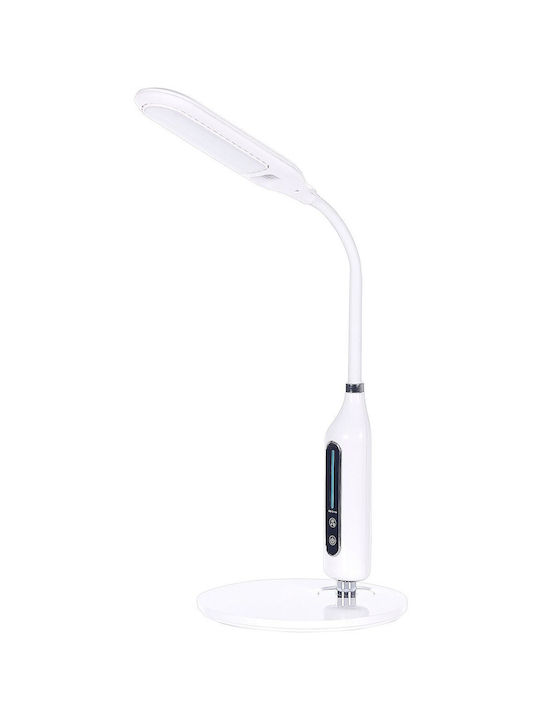 Beliani LED Office Lighting with Flexible Arm in White Color