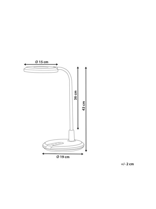 Beliani Beliani Office Lighting with Flexible Arm in Silver Color