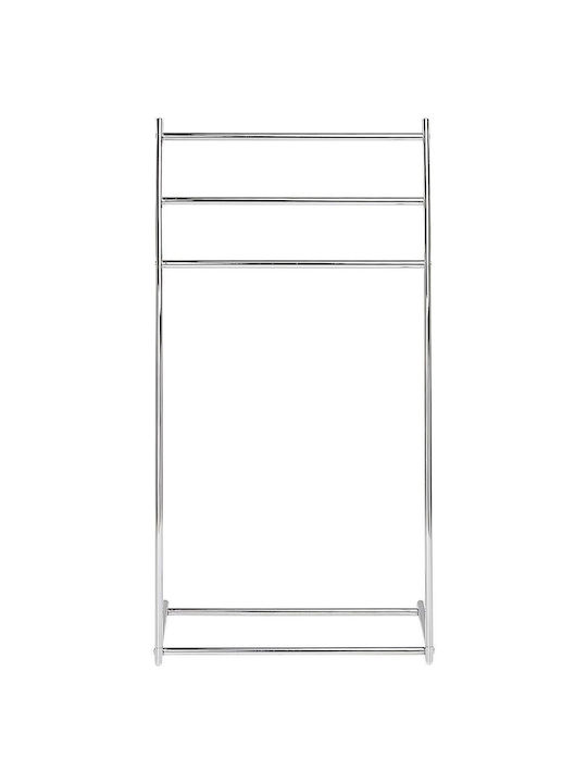 Beliani Raft de haine de Baie Triplu ​44x86cm Argintiu