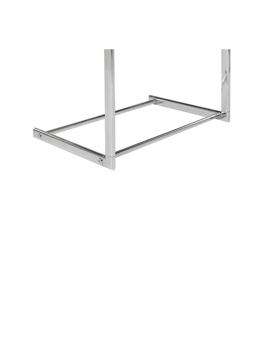 Beliani Raft de haine de Baie Triplu ​44x86cm Argintiu