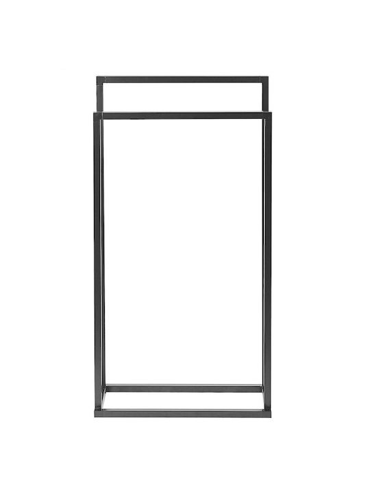 Beliani Raft de haine de Baie Dublu ​45x85cm Inox Negru