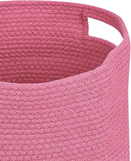 Beliani Aufbewahrungskorb Stoff Rosa 2 Stück Beliani Aufbewahrungskorb Stoff Rosa 2 Stück