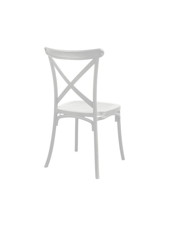 Crossie Dining Room Polypropylene Chair White 38x46.5x82cm