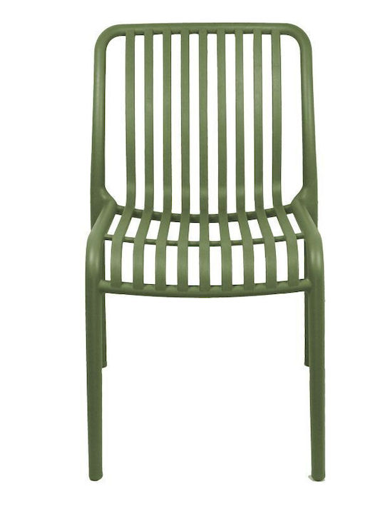 Outdoor-Stuhl Polypropylen Zoi Dark Green Shade 42x58x79εκ.