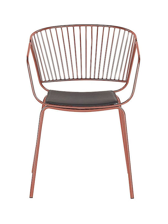 Dining Chair Set 2 Metal Copper Rigby