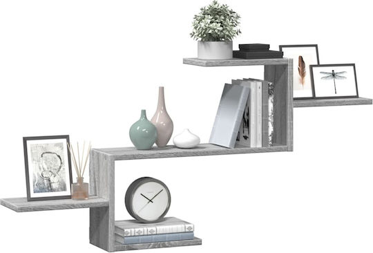 Grey Sonoma Wall Shelf 104x15x49cm