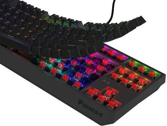 Genesis Thor 230 Lite Gaming Mechanical Keyboard Tenkeyless with Outemu Red switches and RGB lighting (English US)