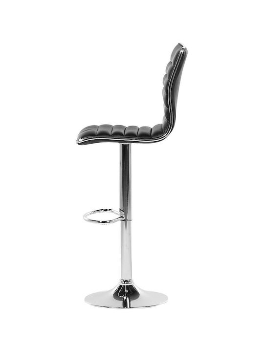Stool Bar with Adjustable Height Black 2pcs