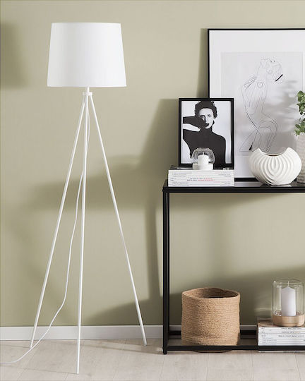 Beliani Lampa de podea Alb