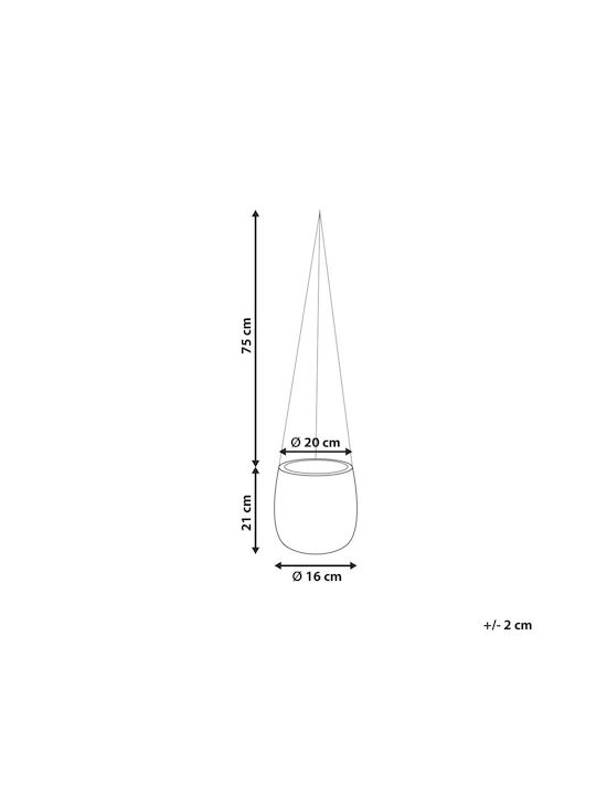 Hanging Planter ⌀ 20 Cm Broken White Livadia