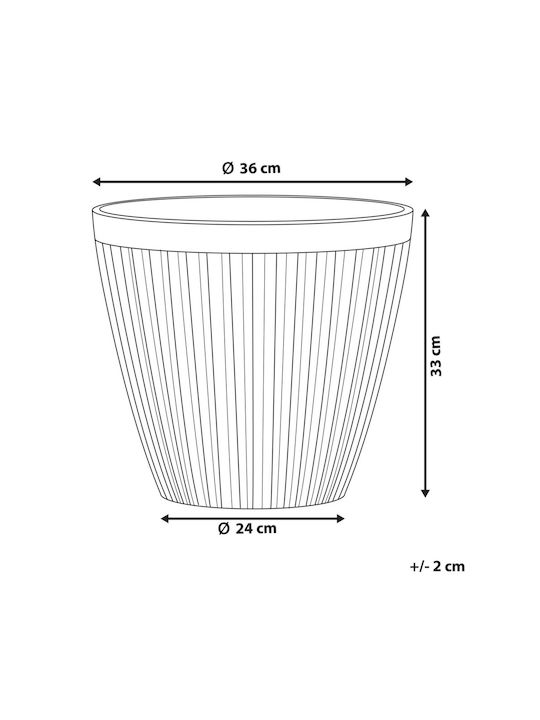 Pflanzgefäß Ø 36 cm Beige-grau Poka