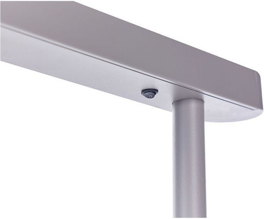 Beliani LED Stehlampe mit Warmweißem Licht Silber