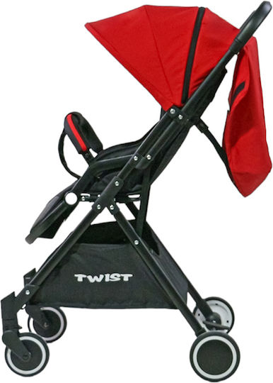 Twist Καρότσι Μωρού Kατάλληλο για Nεογέννητο Red 6.8kg