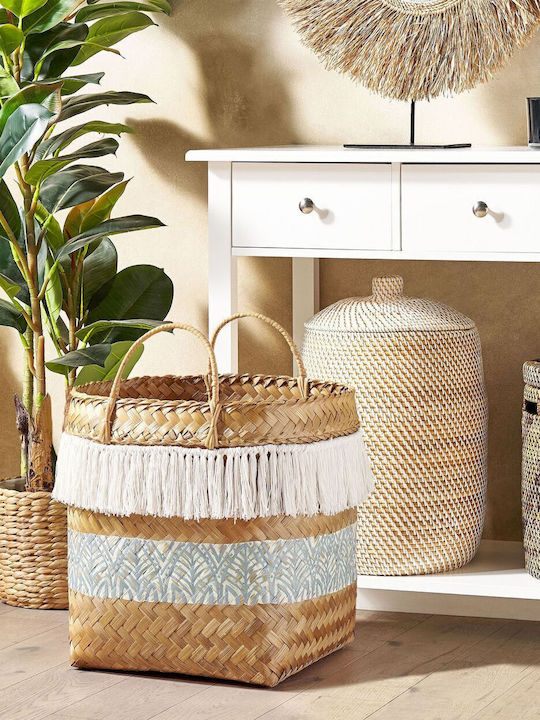 Beliani Καλάθι Αποθήκευσης Bamboo Μπεζ