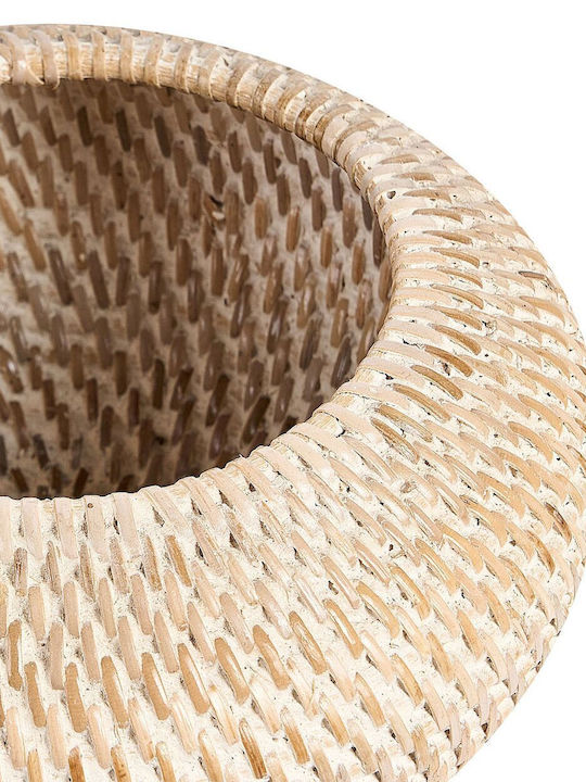 Beliani Aufbewahrungskorb Rattan mit Deckel Beiges