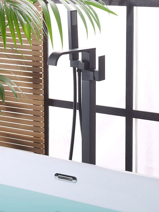 Beliani Mischbatterie Badewanne Komplettes Set Schwarze
