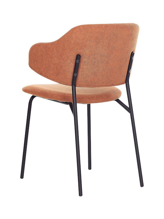 Dining Chair Set 2 Fabric Orange Kenai