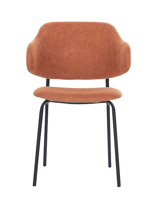 Dining Chair Set 2 Fabric Orange Kenai
