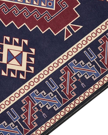 Beliani Kangal Non-slip Runner Blue 80x300cm